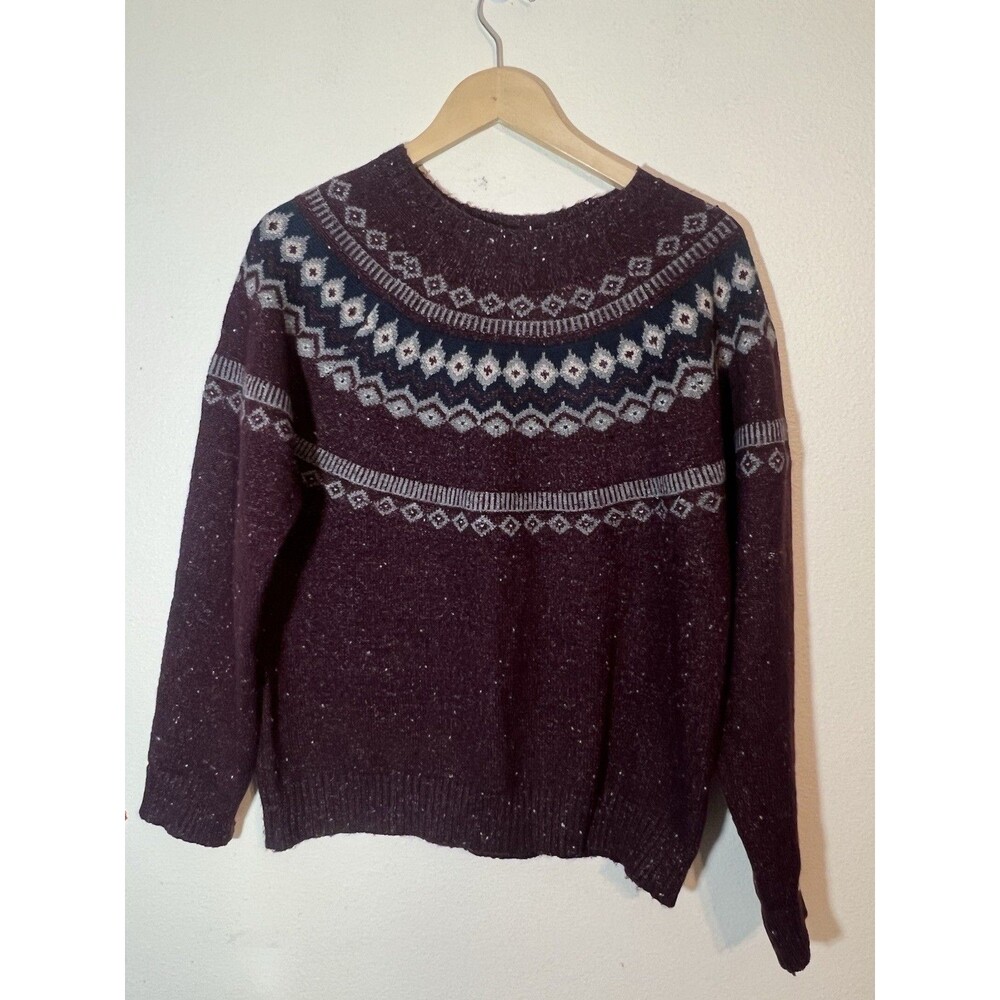 Weatherproof Vintage Fit Sweater Womens Maroon Sweater - Size Medium